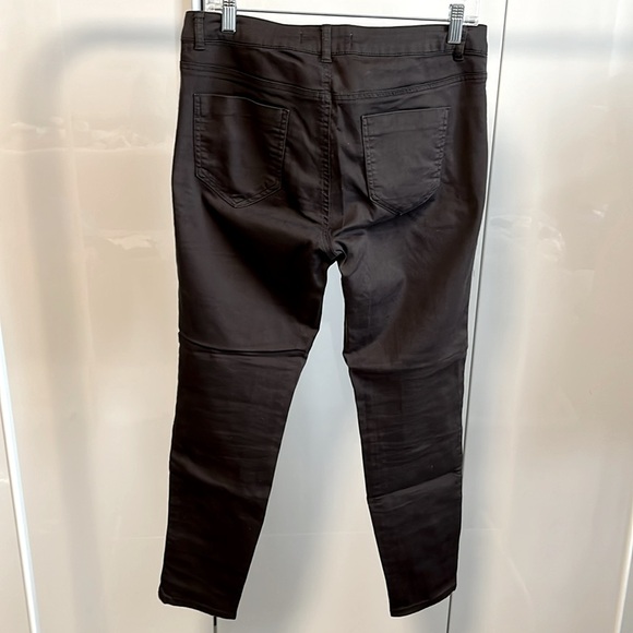 ZARA Z1975 Charcoal Grey Skinny Denim Pin-tuck Zipper Detail, Size 10 - Picture 5 of 6